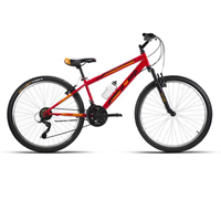 BICICLETA MTB 26" JLWENTY HOMBRE ACERO CON SUSP ROJO/NARANJA