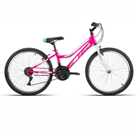 BICICLETA 24" JLWENTY NIÑA ACERO ECO ROSA