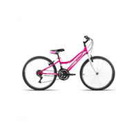 BICICLETA 26" JLWENTY MUJER ACERO ECO ROSA/BLANCO