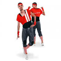 DISFRAZ ADULTO STARDANCE ROJO T-XL