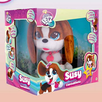 Perro de peluche interactivo Susy. La Perrita Mas Obediente. Canta y baila. 27 cm