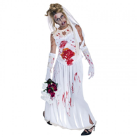 DISFRAZ NOVIA ZOMBIE ADULTO T- M/L 