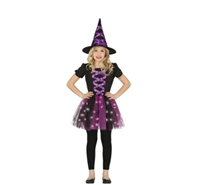 DISFRAZ BRUJA CON LED INFANTIL T- 3/4 AÑOS