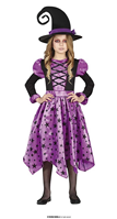 DISFRAZ BRUJA MORADA INFANTIL T- 5/6 AÑOS