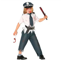 DISFRAZ POLICIA ZOMBIE INFANTIL T- 10/12
