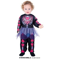 DISFRAZ ESQUELETO ROSA INFANTIL T- 18/24 MESES