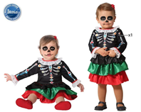 DISFRAZ MEXICANA ESQUELETO INFANTIL T- 12/24 MESES