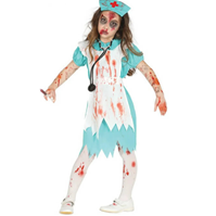 DISFRAZ ENFERMERA ZOMBIE INFANTIL T- 5/6 AÑOS
