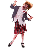 DISFRAZ COLEGIALA ZOMBIE INFANTIL T- 5/6 AÑOS