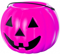 CESTA FORMA CALABAZA ROSA