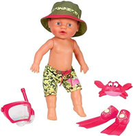 MI PRIMER BABY BORN NIÑO MAMI APRENDO A NADAR BURBUJAS MAGICAS