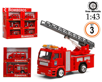 CAMION BOMBEROS 3 MODELOS ESCALA 1:43 16X7X8