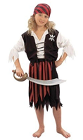 DISFRAZ NIÑA PIRATA ROJO 7-9 AÑOS