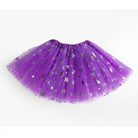 FALDAS TUTU  DE 40 CTM MORADO CON ESTRELLAS