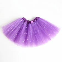 FALDAS TUTU CON BRILLO MORA 4O CTM 