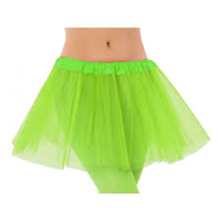 FALDA TUTU BRILLANTINA VERDE PITACHO 30CTM