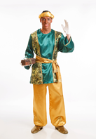 DISFRAZ PAJE BALTASAR  VERDE ADULTO