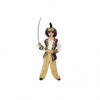 DISFRAZ INFANTIL SULTAN PLUMA BURDEOS T 3-4 AÑOS 