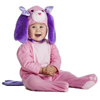 DISFRAZ PERRITO ROSA T 0-6 MESES 