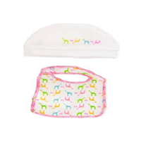 SOMBRERO Y BABERO SET NENUCO BLANCO