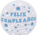 GLOBOS BURBUJA FELIZ CUMPLEAÑOS 45-A 50 CTM CELESTE