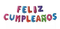 LETRERO FELIZ CUMPLEAÑOS DE COLORES DE GLOBOS FOIL 15 PIEZAS DE 45 CTM