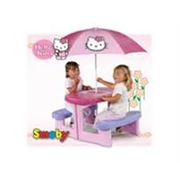 MESA PICNIC HELLO KITTY CON SOMBRILLA74X85X47