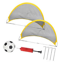 Juego de 2 piezas de Mini porterías de fútbol plegables para exteriores para niños, regalos emergentes de fútbol para niños