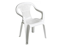 Sillón de resina monobloc respaldo bajo – Blanca R; 8103/8104 / Blanca / Plasmir