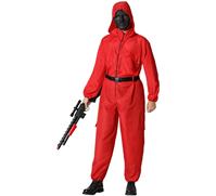 DISFRAZ VIGILANTE ROJO T-M del calamar