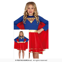 DISFRAZ SUPER HEROINA INFANTIL Guirca 5-6 AÑOS