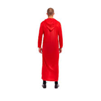 TUNICA CON CAPUCHA ROJA  DE 80 CTM