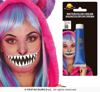 TUBO MAQUILLAJE AL AGUA AZUL OSCURO 20 ML