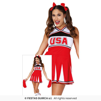 DISFRAZ ADULTO ANIMADORA Cheerleader T M