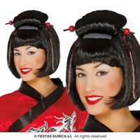 Peluca japonesa en caja