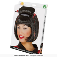 Peluca japonesa en caja