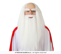 PELUCA Y BARBA BLANCA EN CAJA