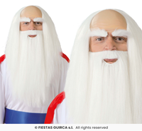 PELUCA Y BARBA BLANCA EN CAJA