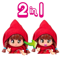 Figura con bolsito Pinypon Cuentos.8 cm. Armarios de cuentos con diferentes compartimentos para guardar accesorios y ropa. - Modelos surtidos