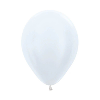 GLOBOS LATEX SATIN BLANCO 30 CMT 50 UNIDADES 