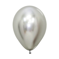 Globos Réflex Plateados 13cm Sempertex R5-981 (50)