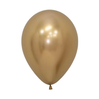 GLOBOS LATEX REFLEX DORADOS 12,5 CTM  50 UNIDADES 