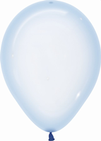 GLOBOS LATEX CRISTAL PASTEL AZUL 12,5CTM 100 UNIDA