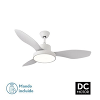 VENTILADO TECHO 3 ASPAS LAMPARA /METAL BLANCO