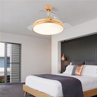 LAMPARA VENTILADOR METAL/ABS COLOR MADERA 