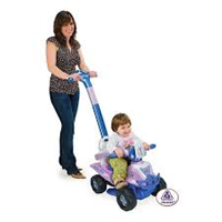 CORREPASILLOS BUDDY QUAD ROSA CON PALO, APOYA BRAZOS Y PIES 80X46X97