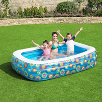 Piscina Hinchable BESTWAY Flores Azul (229x152x56cm)
