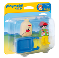 PLAYMOBIL 1.2.3 TRABAJADOR CON CARRETILLA