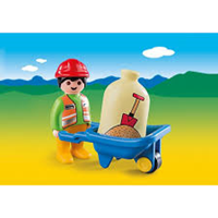 PLAYMOBIL 1.2.3 TRABAJADOR CON CARRETILLA