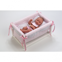 MUÑECA BIMBA 33 CM CON CUNA MADERA